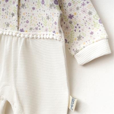 Tulum...Wafıl Çiçekli Bebe Yaka ( Ekru )