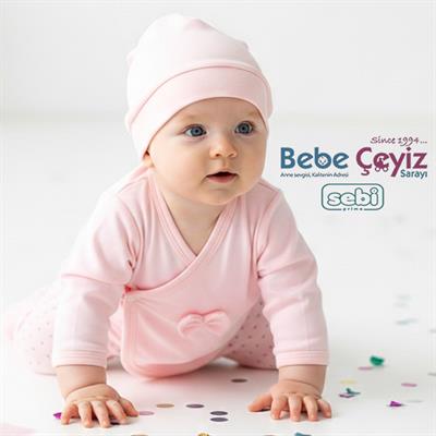 SEBİ PRİME Yaka Fırfırlı Puanlı 5li Hastane Çıkışı ( Somon ) ( 0-3 Ay )