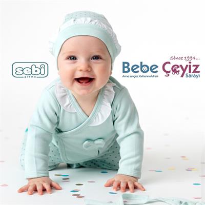 SEBİ PRİME Yaka Fırfırlı Puanlı 5li Hastane Çıkışı ( Mint ) ( 0-3 Ay )