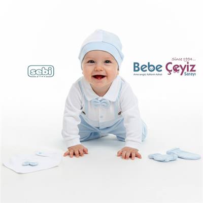 Hastane Çıkışı...Yaka Papyonlu 5 li Askı Bakılı Mavi