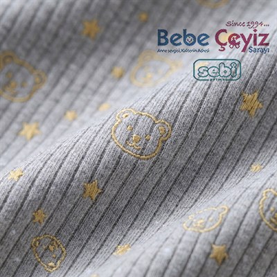 SEBİ PRİME Yıldız Ayıcık Kundak ( Gri )
