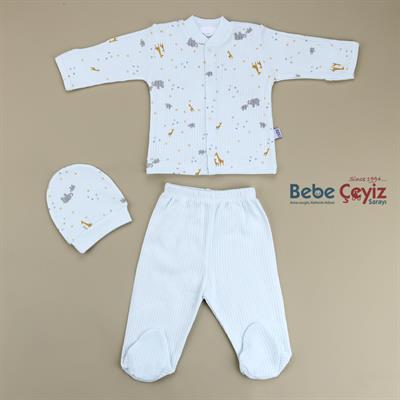 Pijama Takım...Zürafa Fil 0-3 Ay