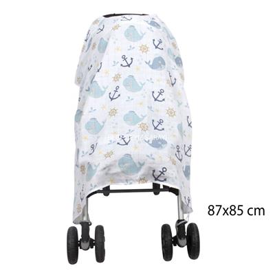 Sevi Bebe Müslin Bebek Arabası Örtüsü