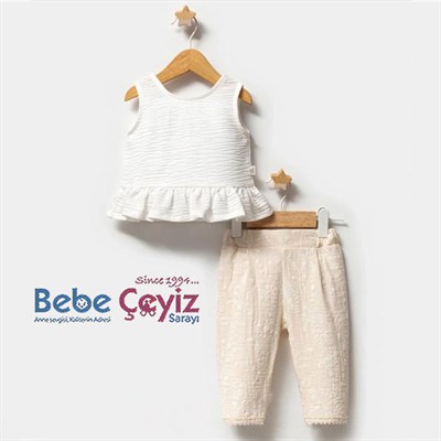 TONGS BABY 2li Takım Crispy Flower  ( Bej )