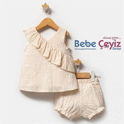TONGS BABY Crispy Flower 2li Takım ( Bej )