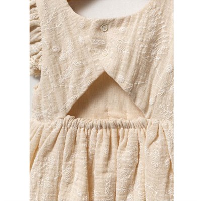 TONGS BABY Crispy Flower Elbise Bej