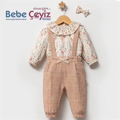 TONGS BABY Florid Salopet Gül Kurusu