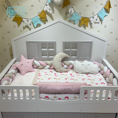 Uyku Seti...Montesori Bulutlu Set(Pembe)