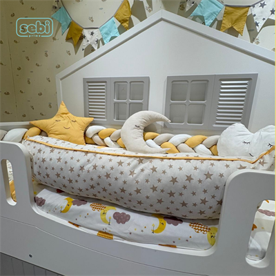 Uyku Seti...Montesori Bulutlu Set(Bej)