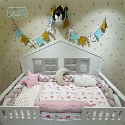 Uyku Seti...Montesori Bulutlu Set(Pembe)