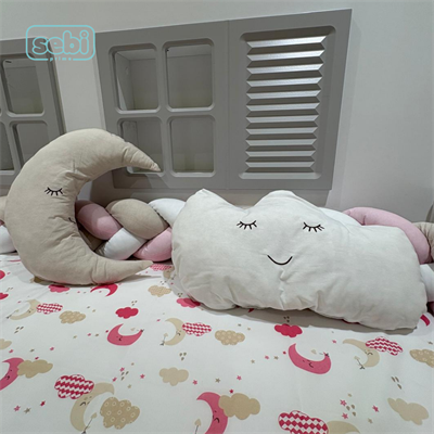 Uyku Seti...Montesori Bulutlu Set(Pembe)