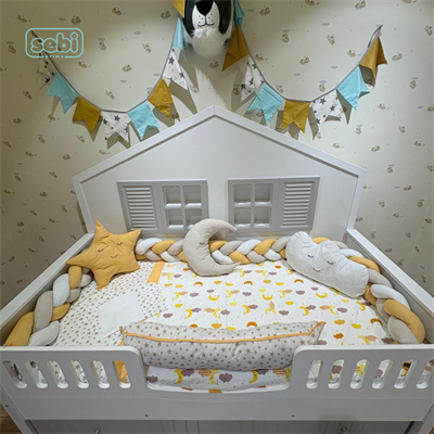 Uyku Seti...Montesori Bulutlu Set(Bej)