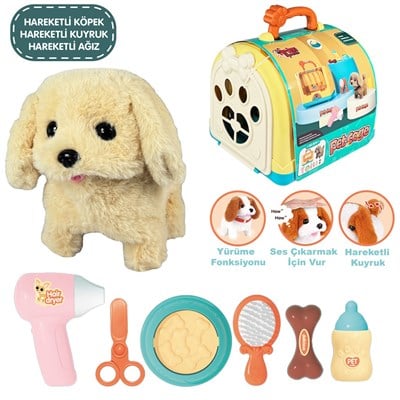 VARDEM OYUNCAK Taşıma Çantalı Hareketli Köpek Set