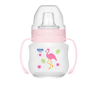 Wee Baby Antikolik Akıtmaz Kulplu PP Bardak 125ml (6Ay+)