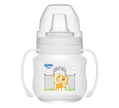 Wee Baby Antikolik Akıtmaz Kulplu PP Bardak 125ml (6Ay+)