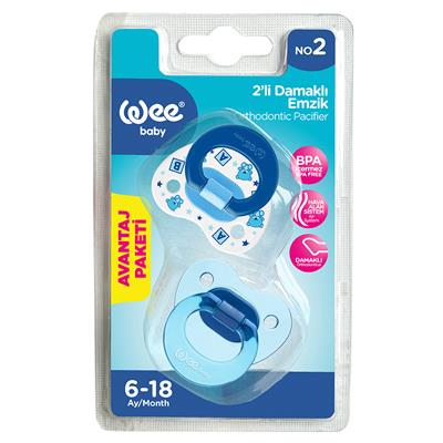 Wee Baby Damaklı Emzik 2li No:2 (6-18Ay)