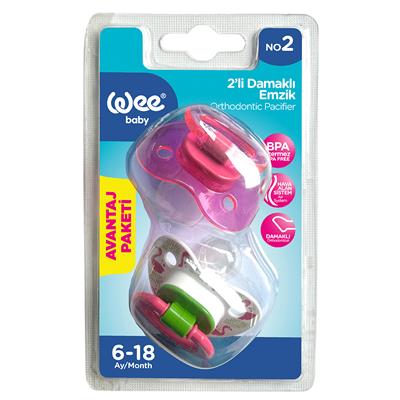 Wee Baby Damaklı Emzik 2li No:2 (6-18Ay)