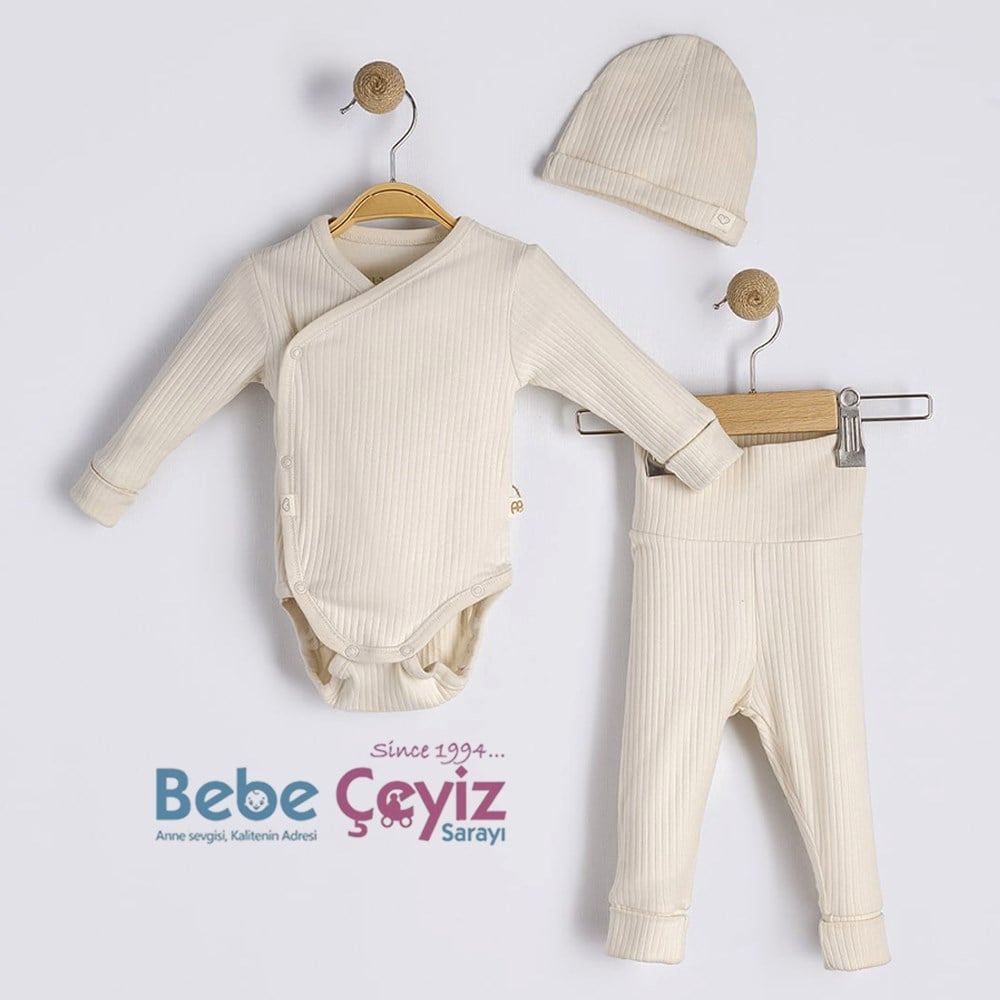 ANNABABBA Badili Kaşkorse 3'lü Takım ( 0-3 Ay ) ( Bej )