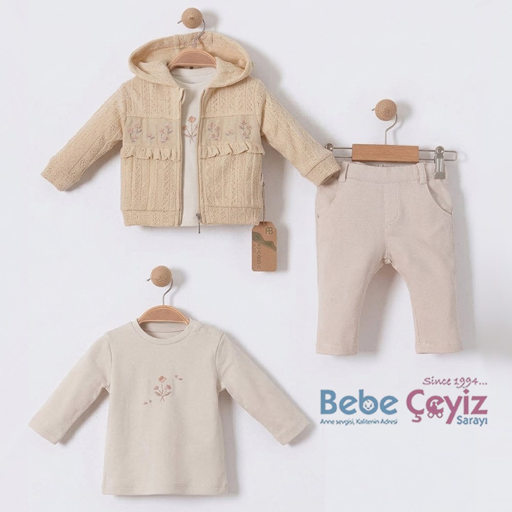 ANNABABBA Serenity Hırkalı  3'Lü Takım ( Bej )