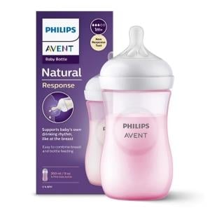 AVENT Doğal Tepkili Biberon PP 1+Ay 260ml - Pembe