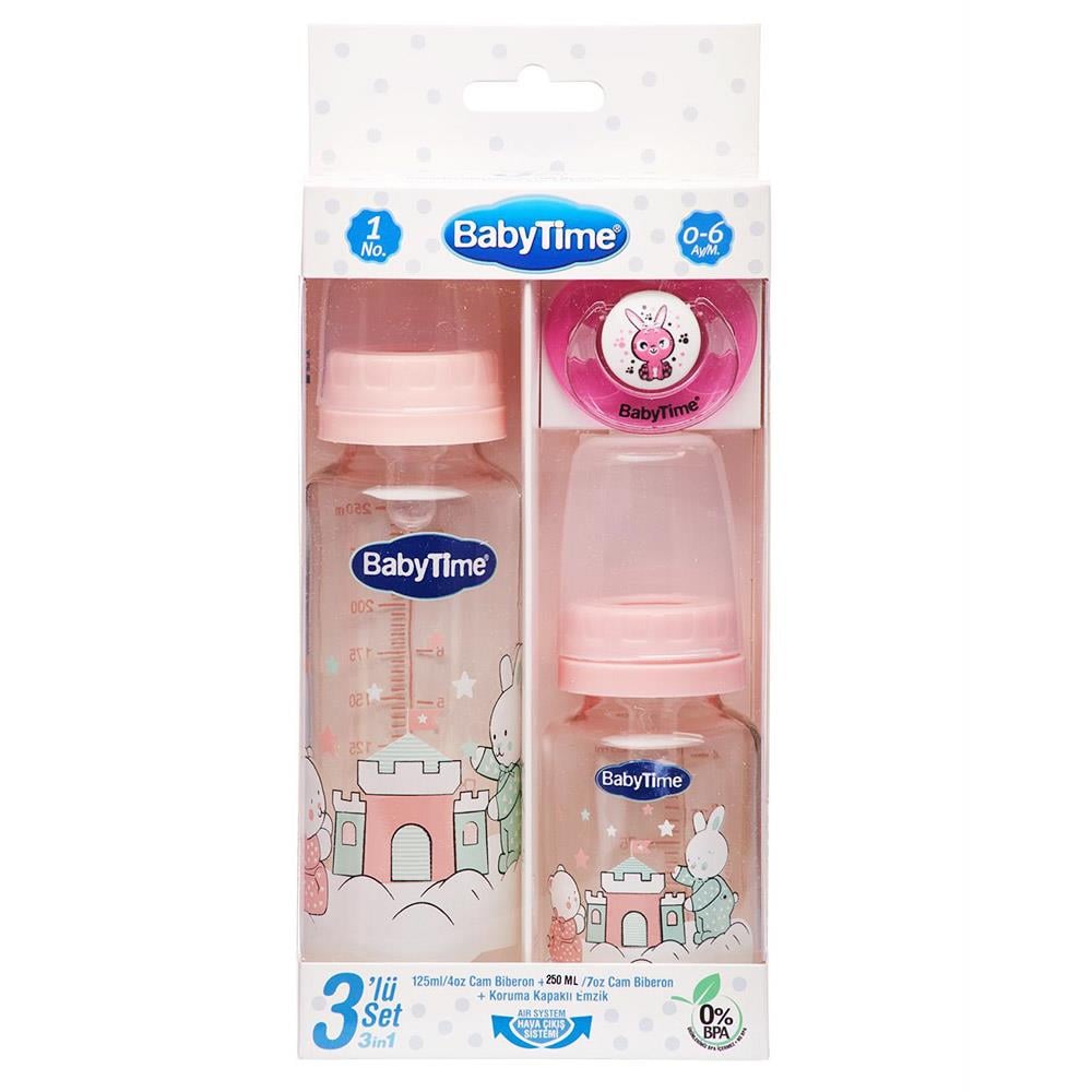 Baby Time Biberon Seti 3'Lü (0-6 ay)