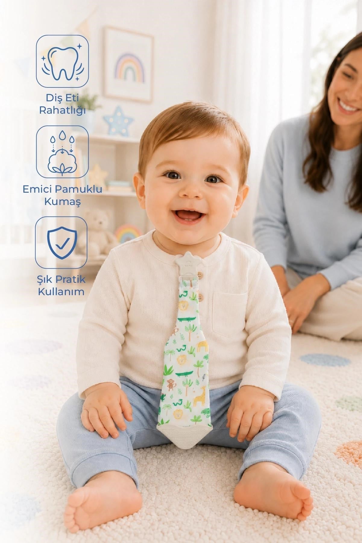BABYJEM Fular&Kravat Diş Kaşıyıcı 3 Ay +