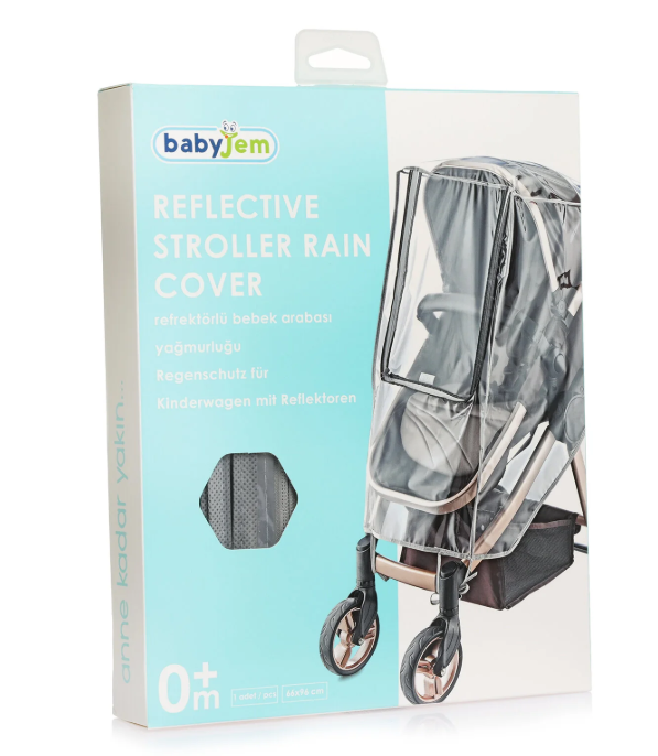 Bebek Arabası Yağmurluğu Reflektörlü