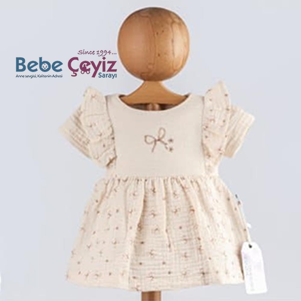BEBESSİ Badi Spring Time Elbise  ( Bej )