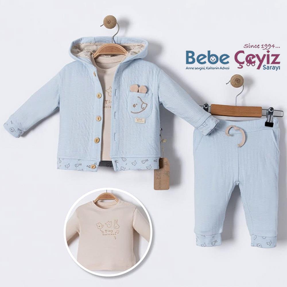 BEBESSİ Hırkal Müsicans 3'lü Takım ( Mavi )