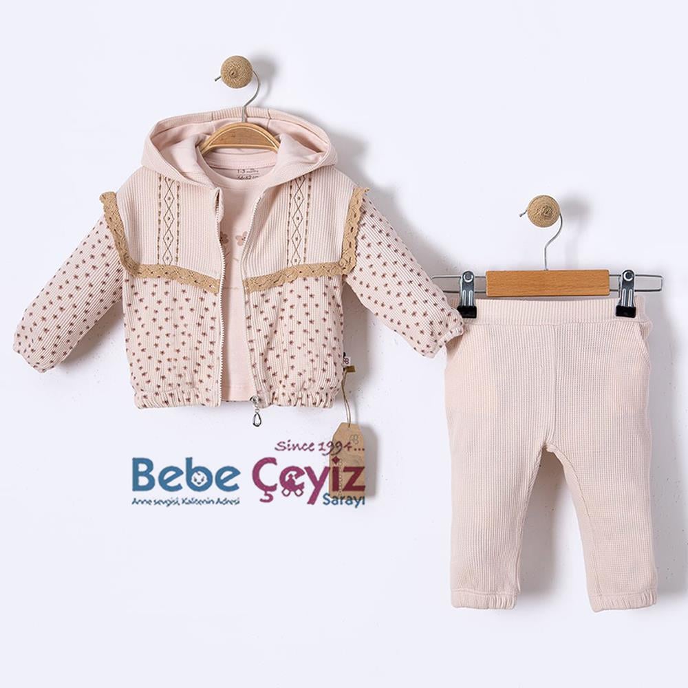 BEBESSİ Hırkalı Otantik 3'lü Takım