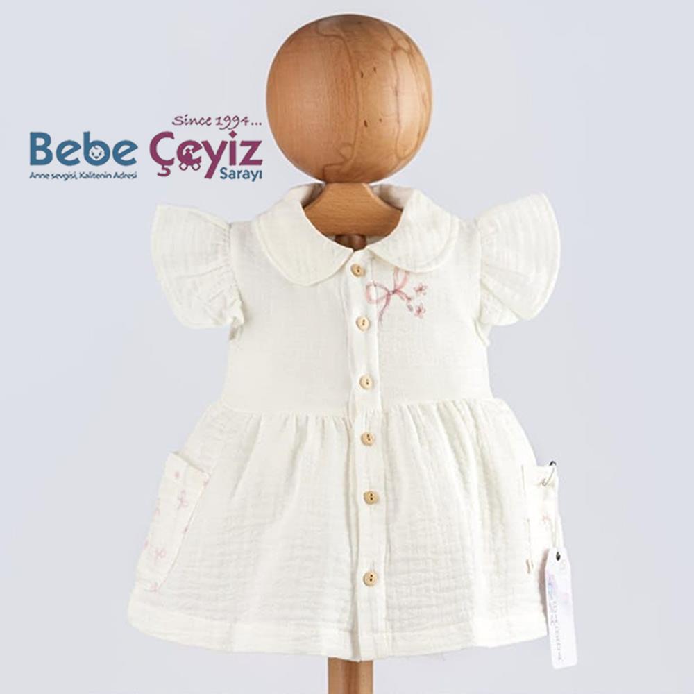 BEBESSİ Spring Time Elbise  ( Ekru )