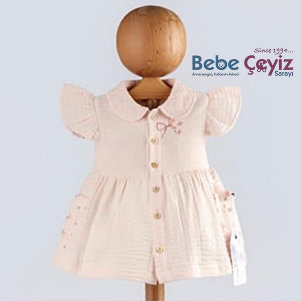 BEBESSİ Spring Time Elbise  ( Pembe )
