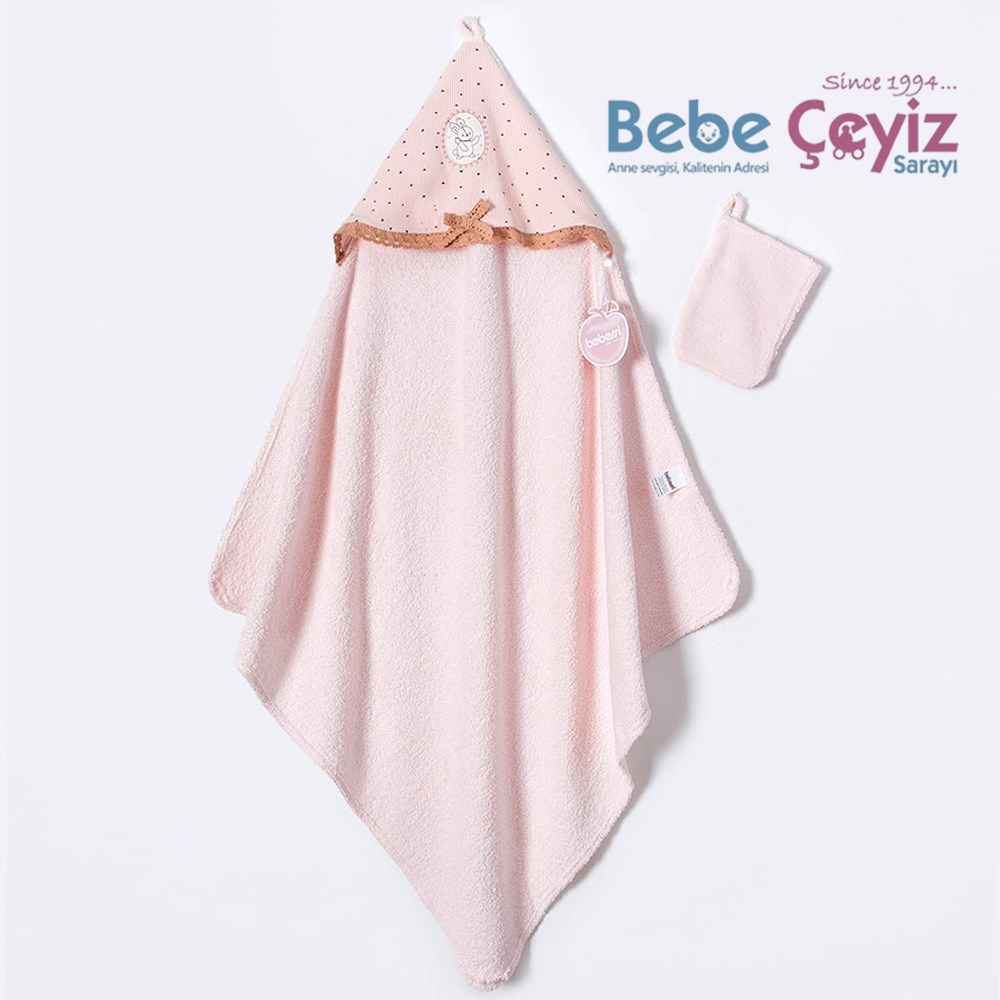 BEBESSİ Vintage Kutulu Havlu  ( Pembe )