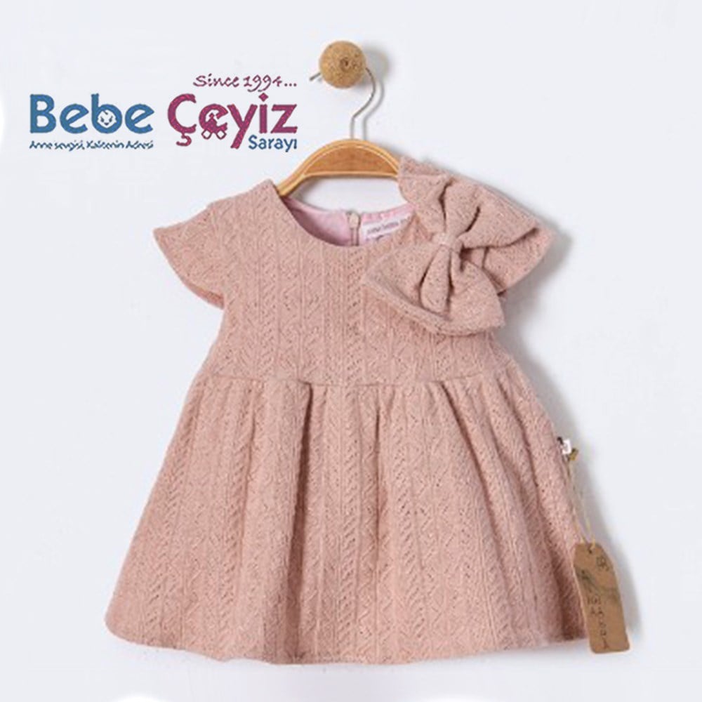 BEBESSİ With Bow Elbise  ( Gül )