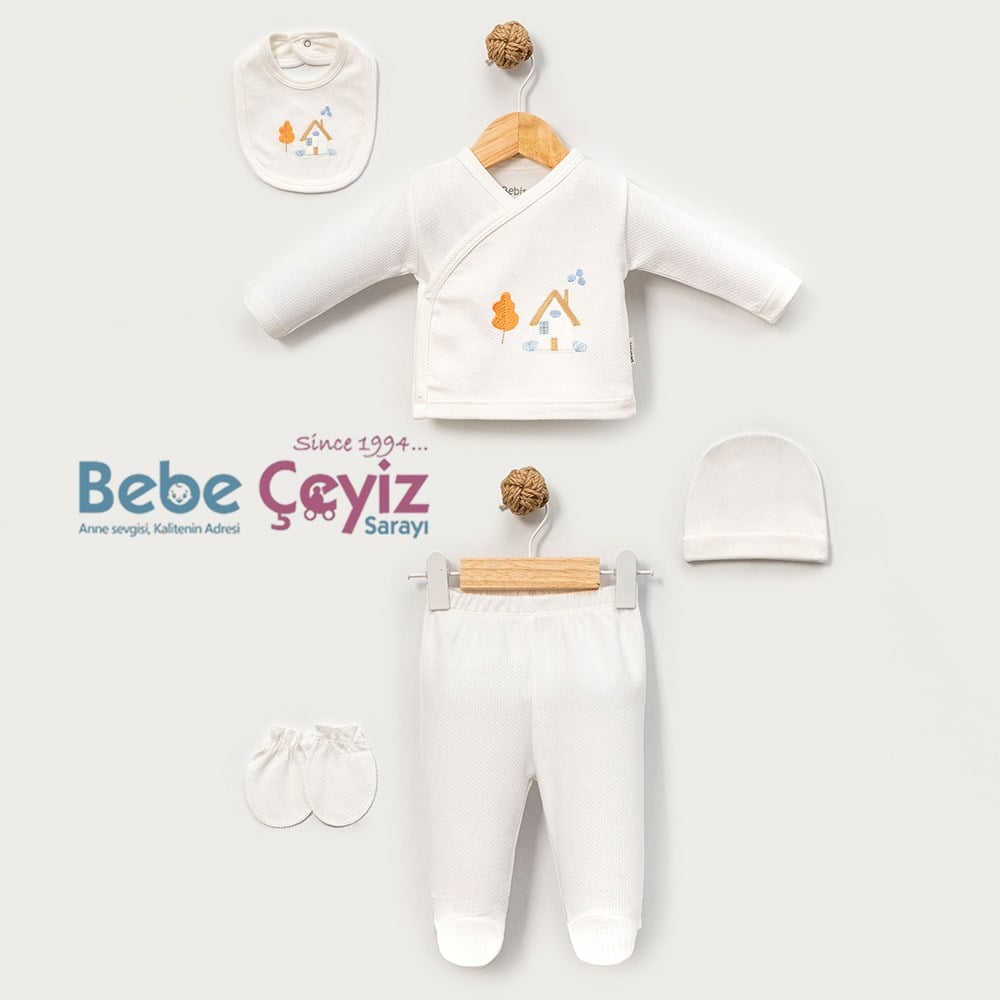BEBİTOF Ev Nakışlı 5'li Hastane Çıkışı 