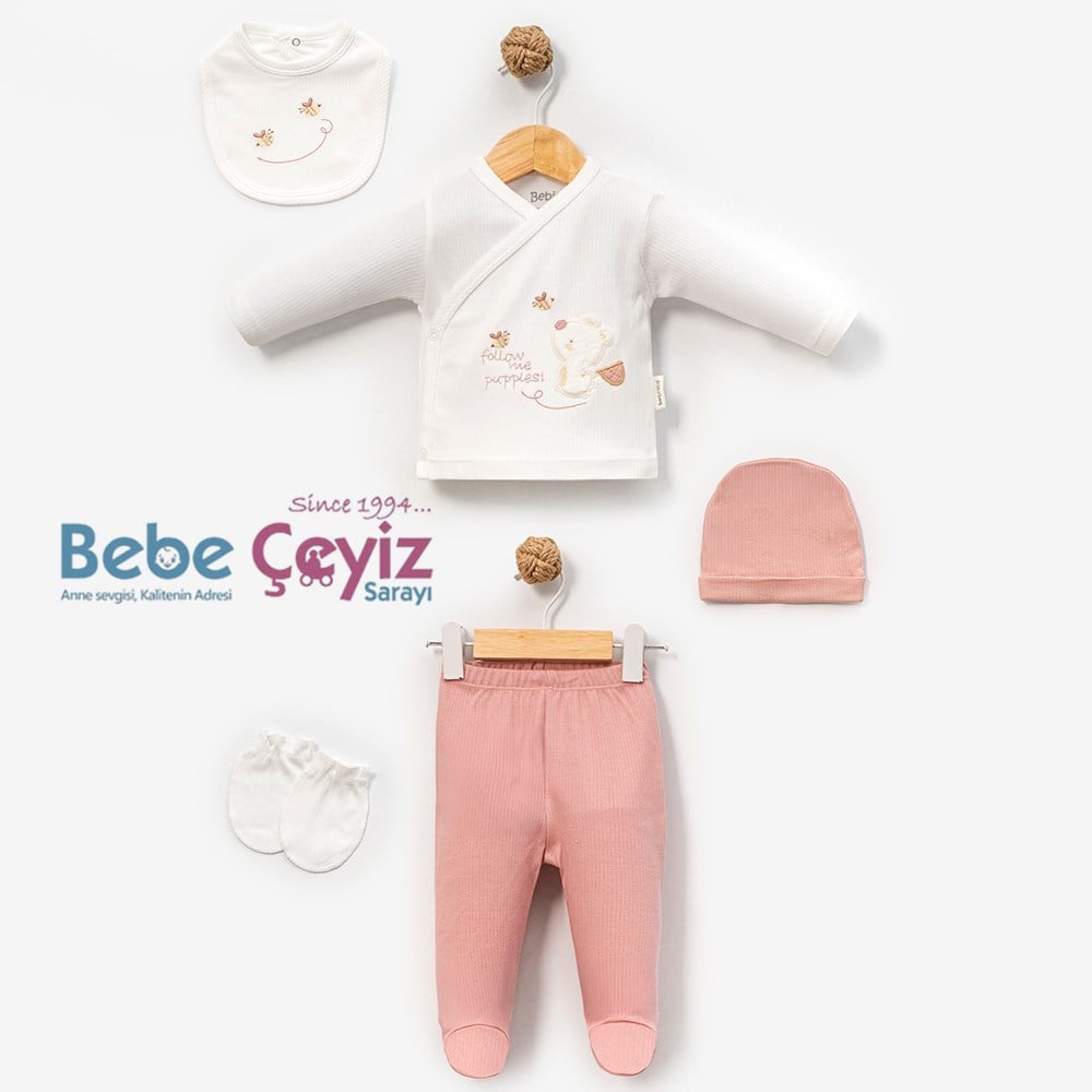 BEBİTOF Sevimli Zürafa ve Ayı 5'li Hastane Çıkışı ( Mürdüm )