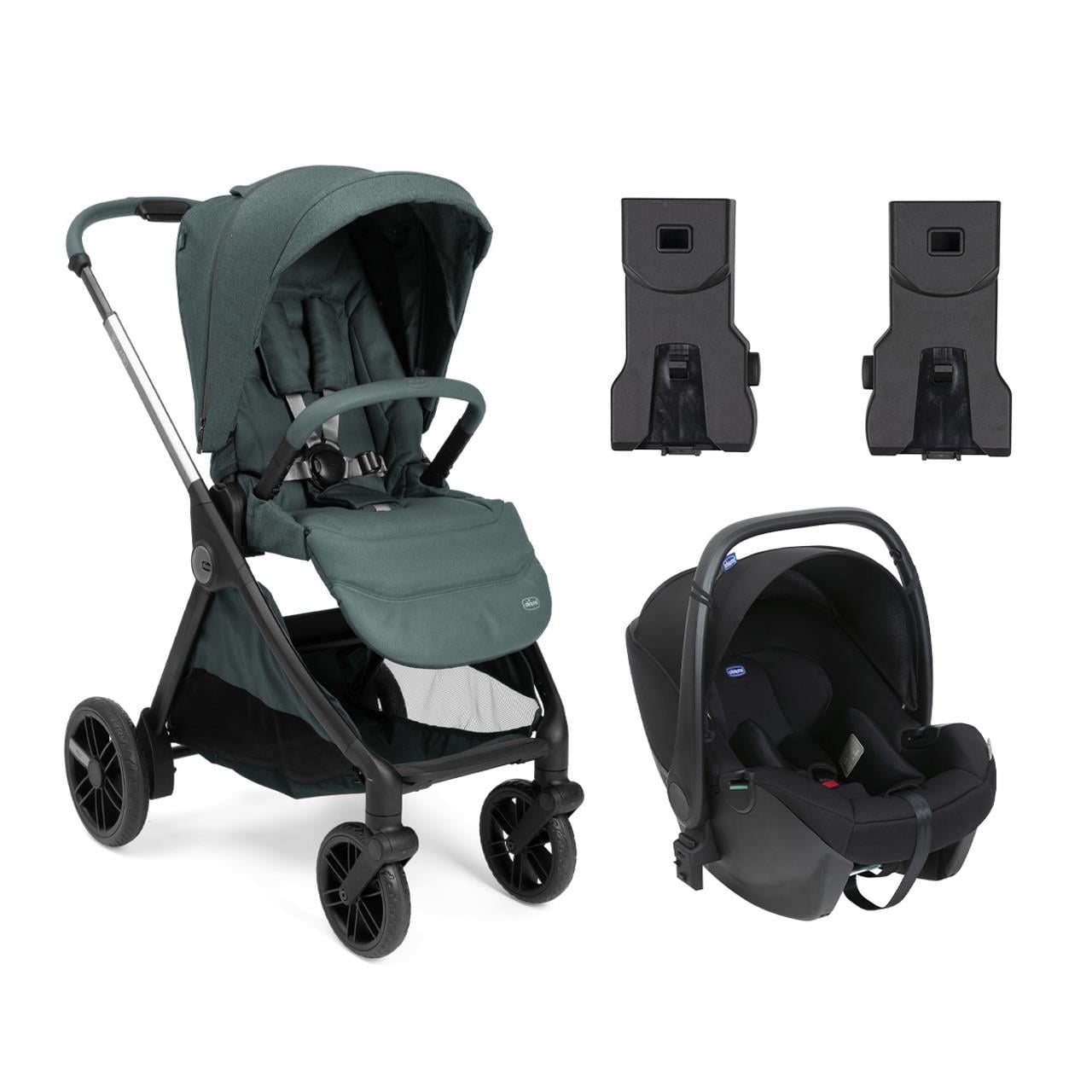 Bellagıo Bebek Arabası Fır Tree & Korry Essential  Oto Koltuğu Siyah