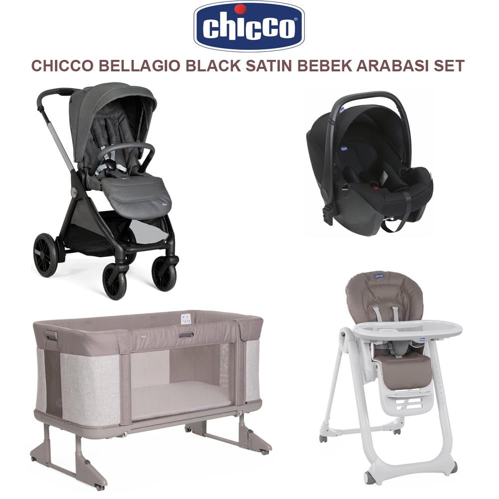 Bellagıo Black Satın +  Polly Magic L.BROWN PR + Korry Essential Syah + Next2me Forever Cosleeping Cot Almond