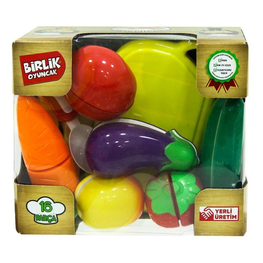 Birlik Oyuncak 16pcs Kesilebilen Sebze Meyve Seti (3Yaş+)
