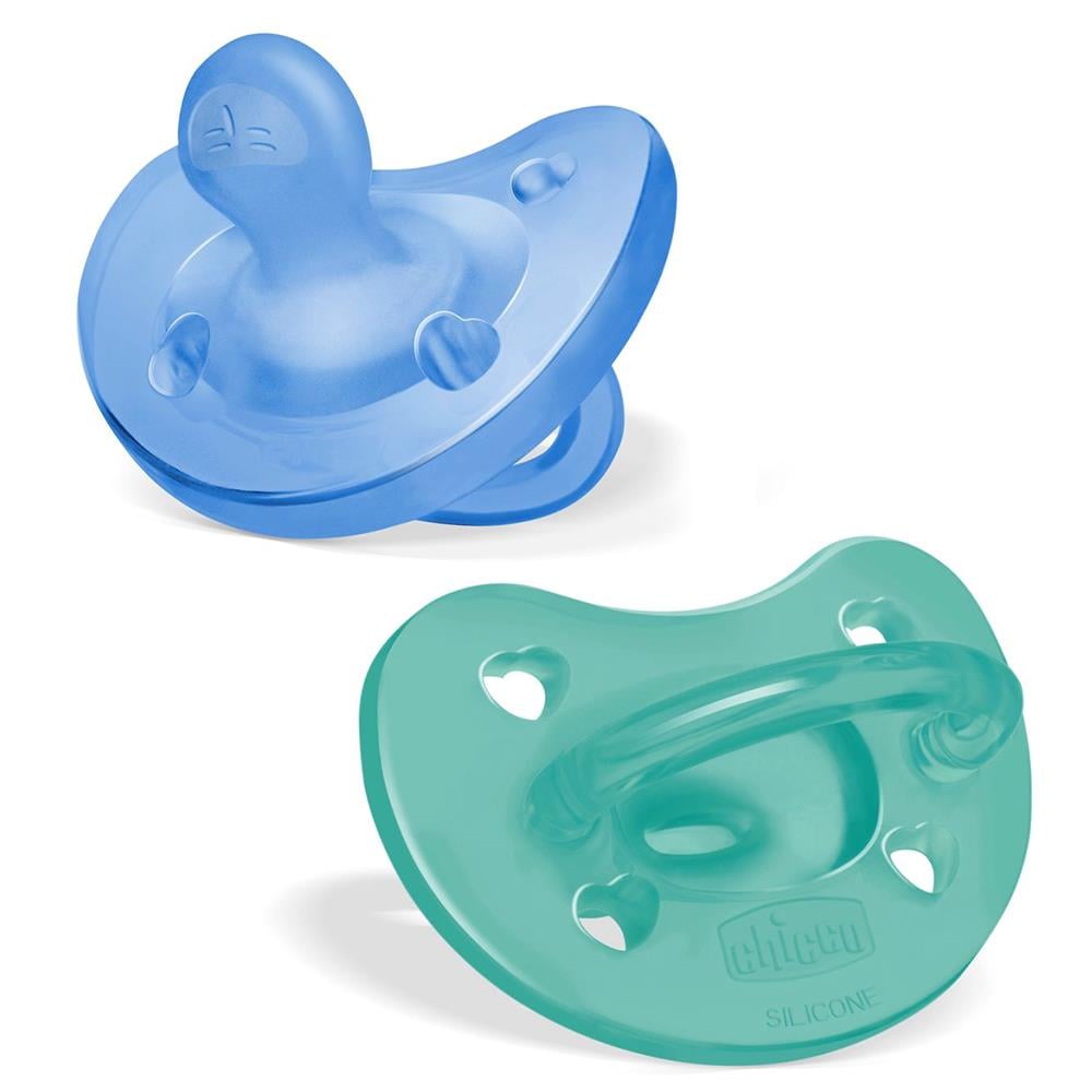 CHICCO Physio Soft Scoother L.Blue Emzik 6-16m 2pcs