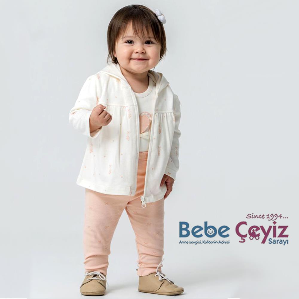 CİCCİM BABY Ballerine Tale Kapşonlu 3'lü Takım 