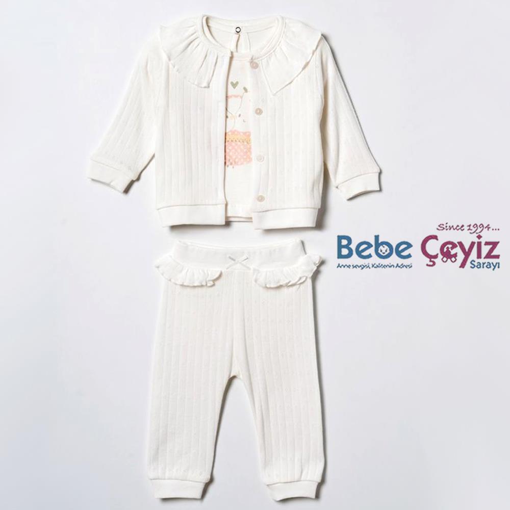 CİCCİM BABY First Spring Joy Hırkalı 3'lü Takım