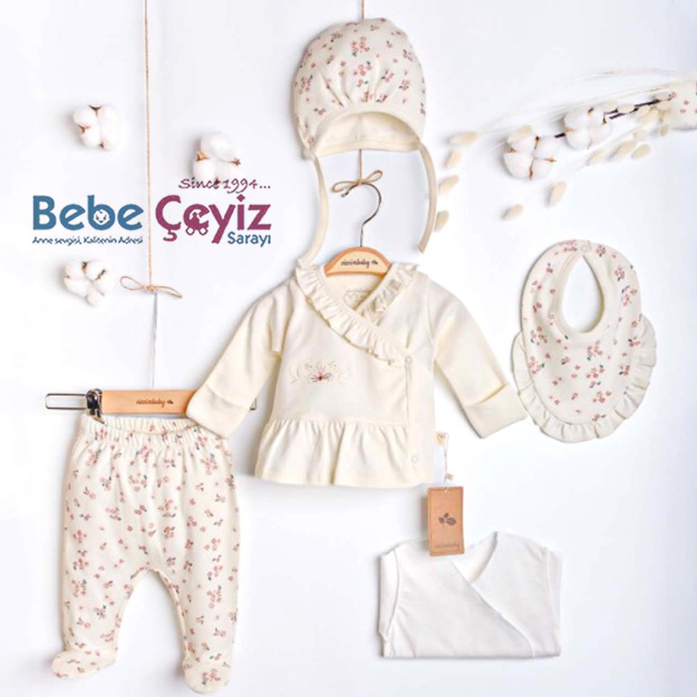 CİCCİM BABY Flower Garden 5 li Hastane Çıkışı ( 0-3 Ay )