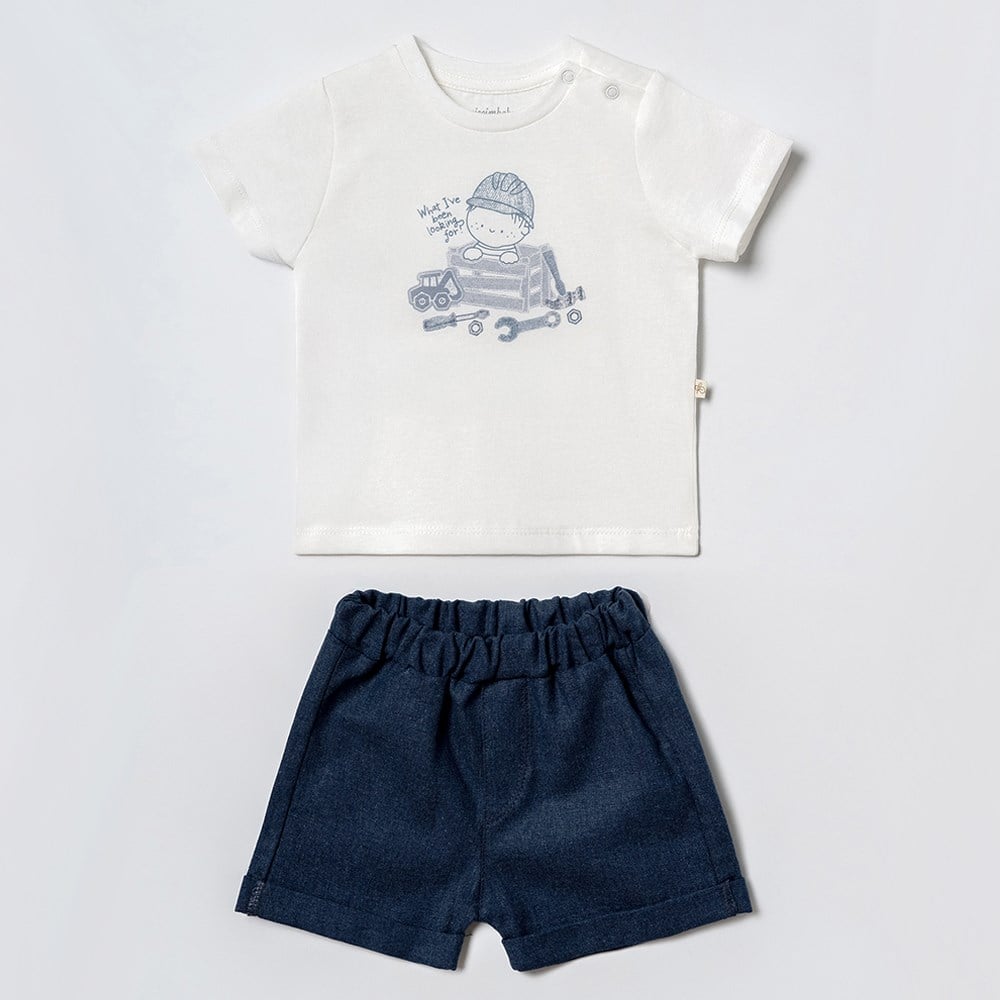 CİCCİM BABY Little Man Şortlu 2'li Takım