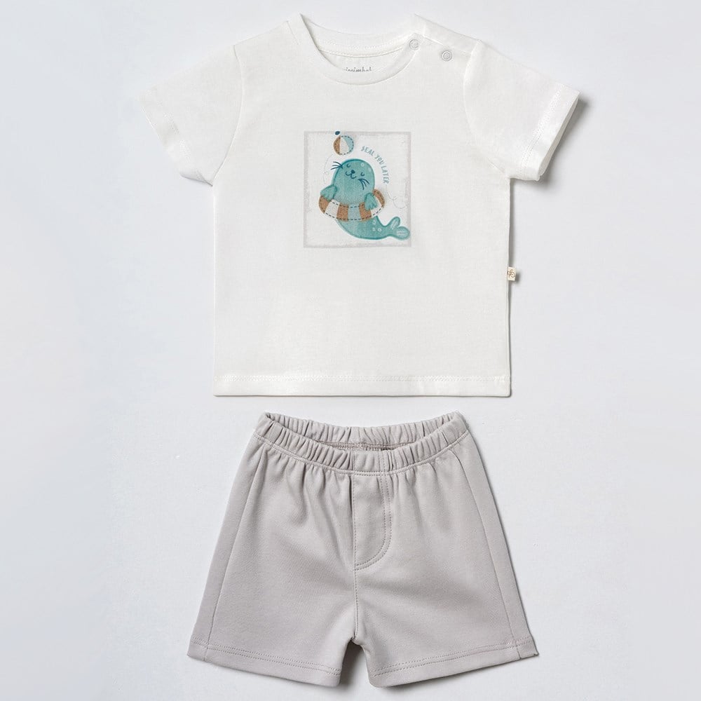 CİCCİM BABY Tiny Seal Şortlu 2'li Takım