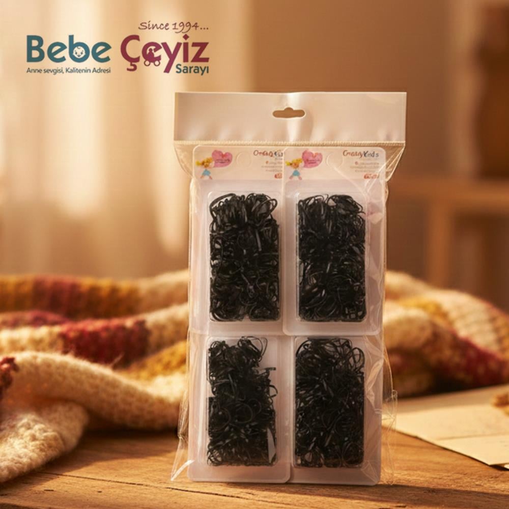 CRAZY KİDS Kutu Lastik Toka ( Siyah )