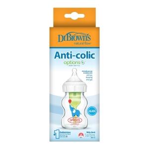 DR. BROWNS Geniş Ağız Anti-Kolik Options + Cam Biberon 150ml