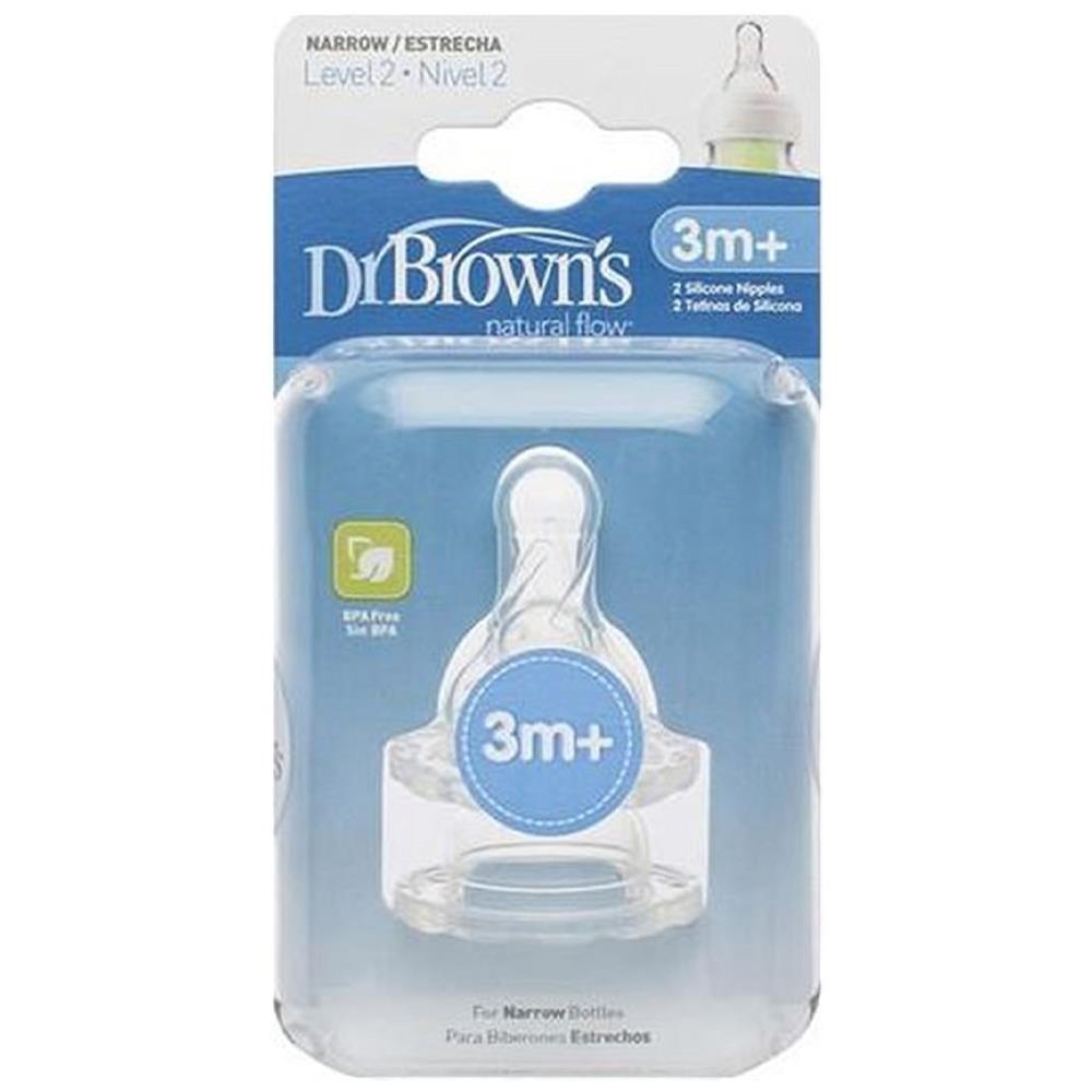 Dr.Brown's Options+ Dar Ağız Biberon Emziği 2. Seviye İkili
