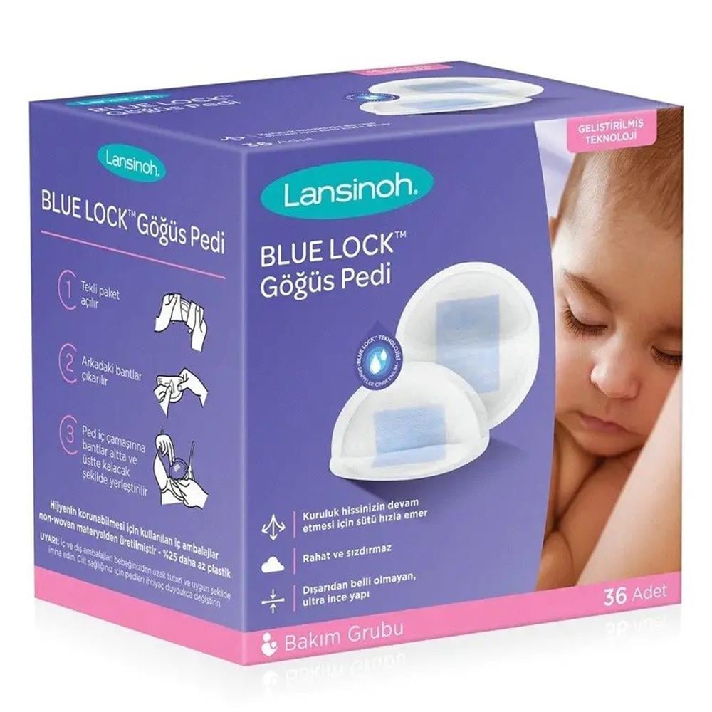 Lansinoh Blue Lock Göğüs Pedi 36'Lı