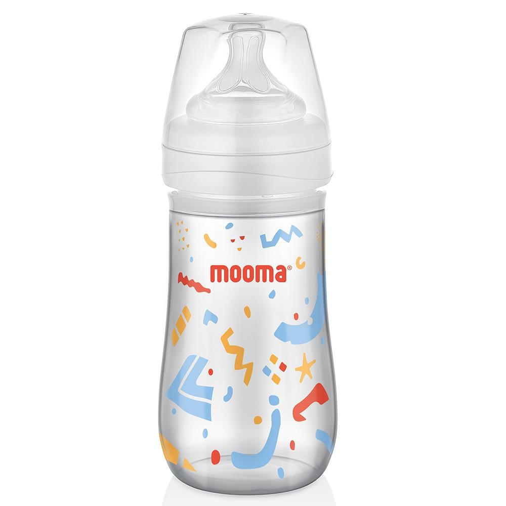 MOOMA Neeko Konfeti Desenli Biberon 250 ml ( 6-18 Ay Orta Akış )